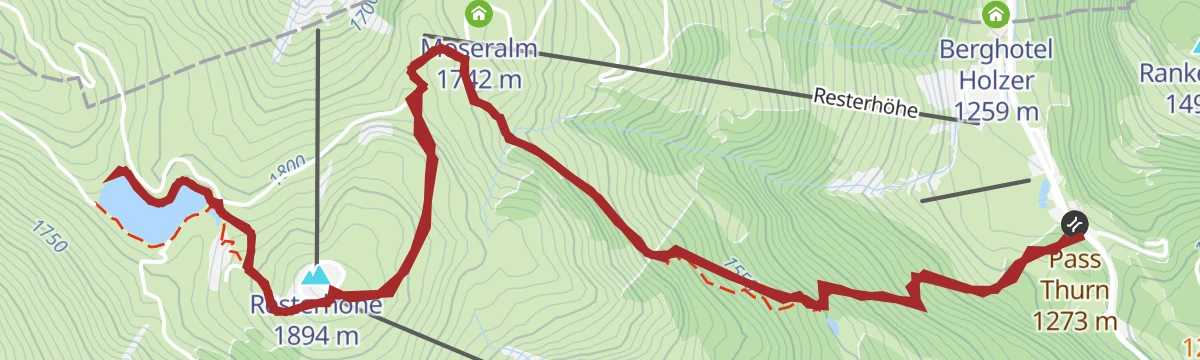 Route map: Mittersill: Resterkogel & Bürener Höhe Wegnr. 745